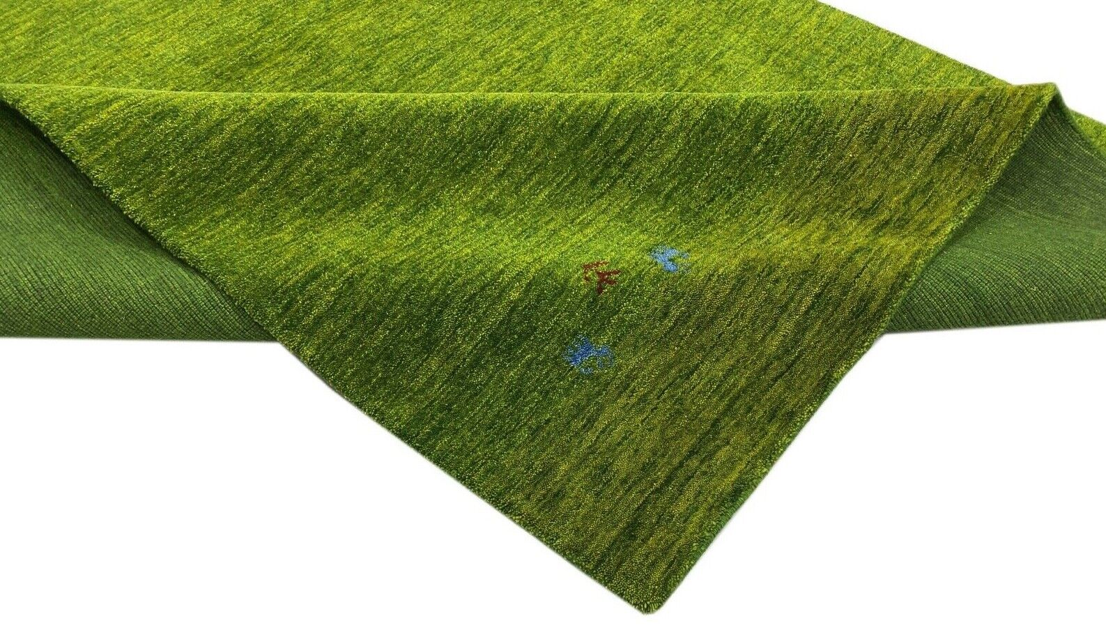 Gabbeh Teppich 100% Wolle 175X245 CM Grün Handgefertigt WR75