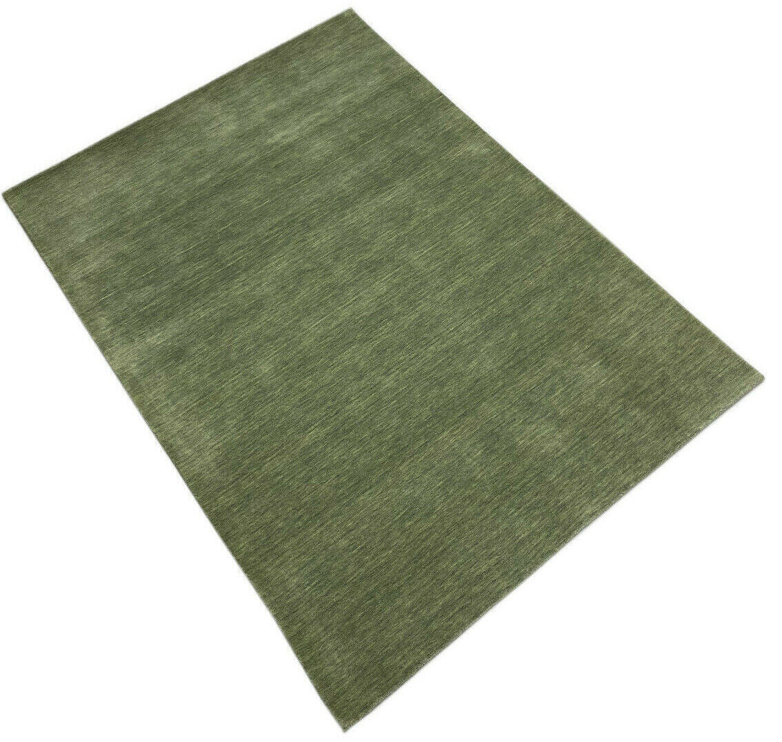 Gabbeh Teppich 100% Wolle 170X240 CM Hell Grün Grau Handgefertigt WR103
