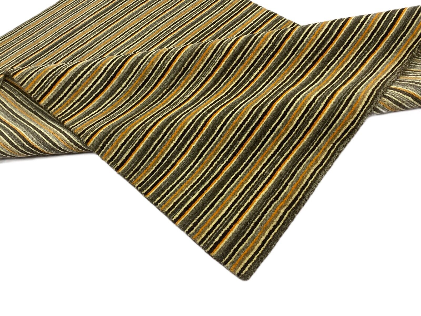 Teppich 100% Wolle Grau Beige Gabbeh lori Handgewebt 125x181 cm Naturwolle S99