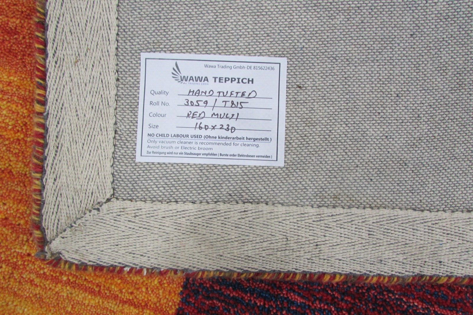 Koberec 100% vlna 160x230 cm zlatý, červený, modrý, orientální koberec, ručně všívaný T815