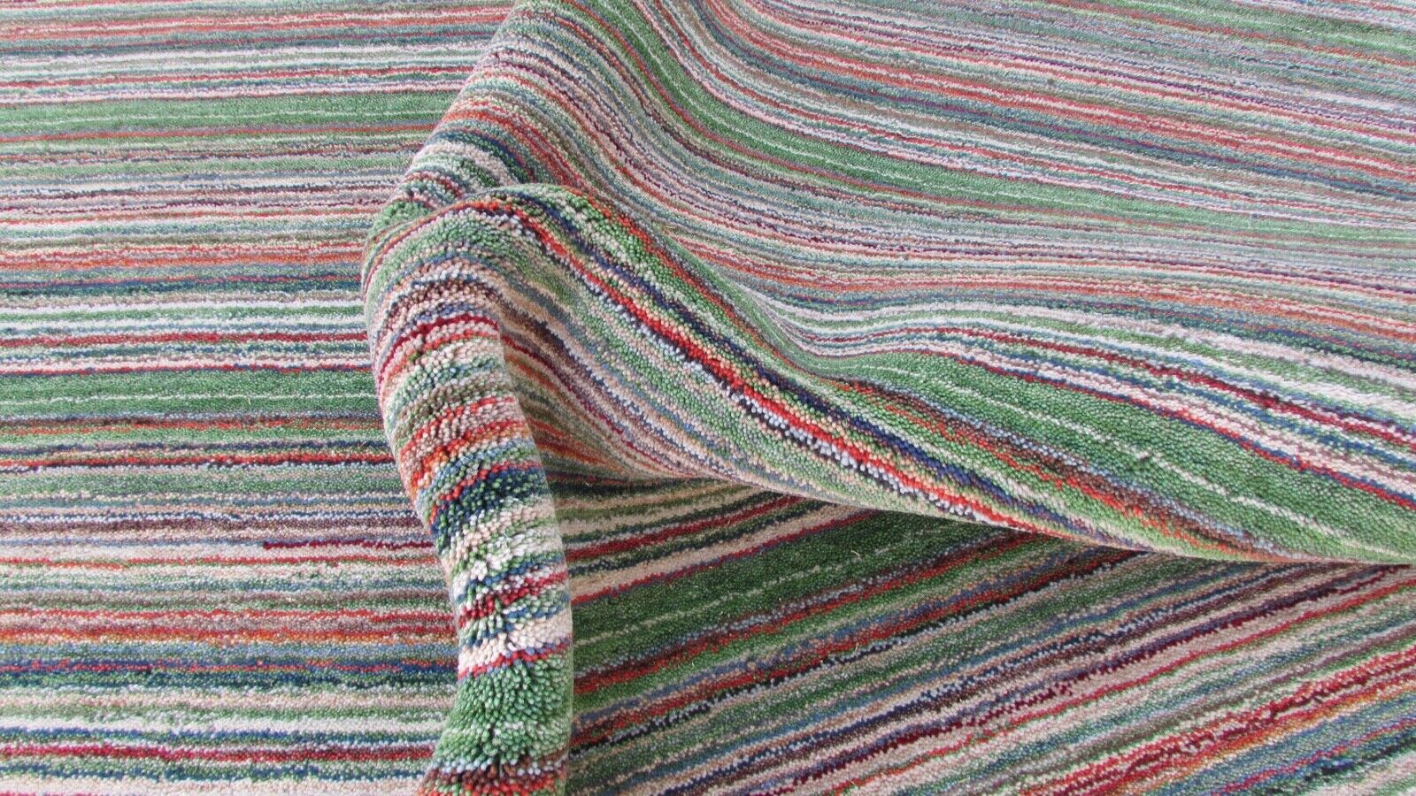 Gabbeh Rug Green 100% Wool Oriental Rug Handmade 170X240 CM HL177