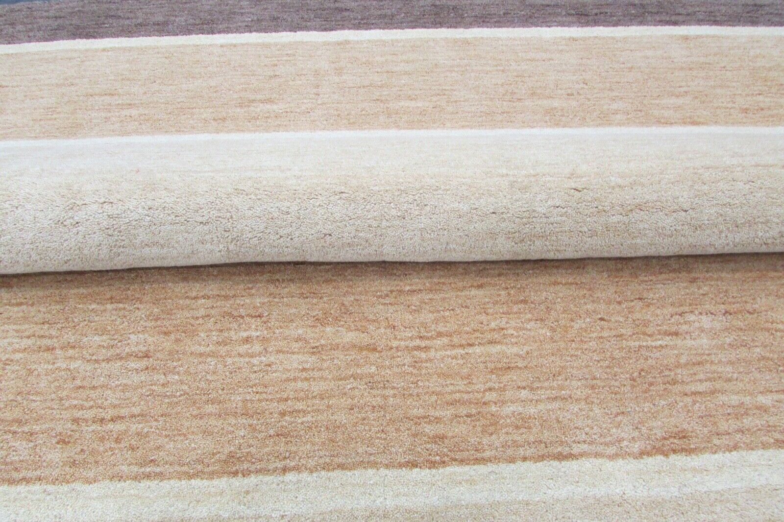 Beige Handgetuftete Teppich 200X200 CM 100% Wolle Handarbeit Designer T887