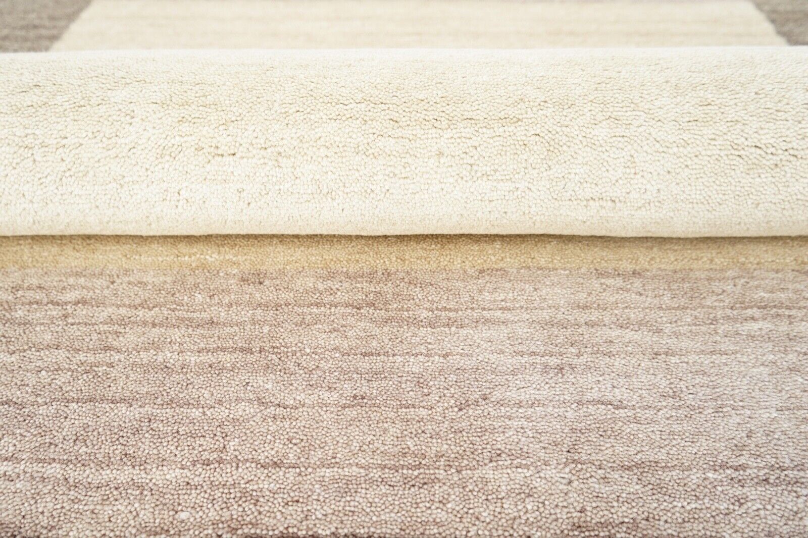 Beige Teppich Braun Handgewebt 100% Wolle 128x180 cm Orientteppich Lori Lr436