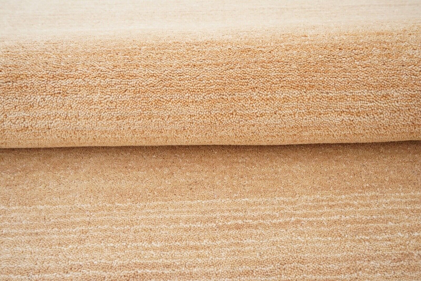 Teppich 100% Wolle Gold Beige 160X230 cm Handgetuftet Orientteppich HT316u