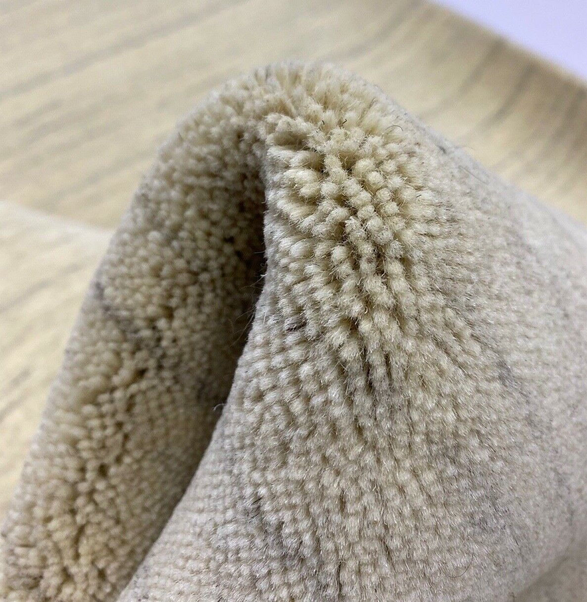 Teppich 100% Wolle Beige Grau Gabbeh lori Handgewebt 120x180 cm S115