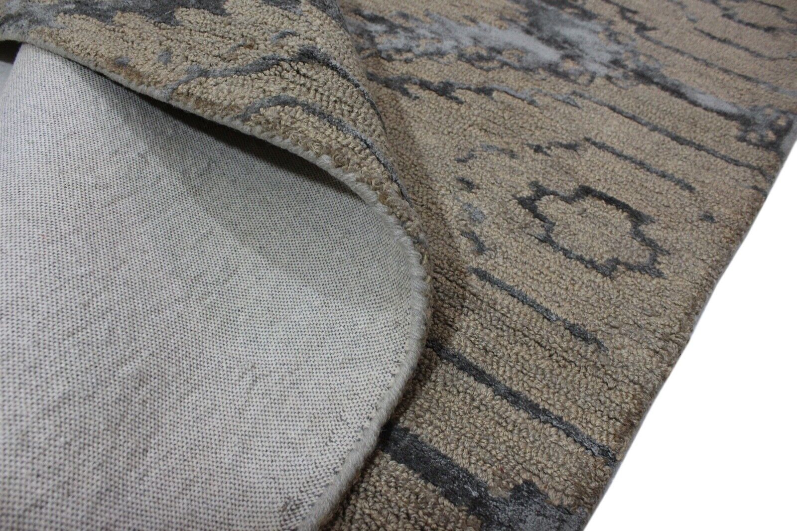 Orientteppich Wolle Viscosa Teppich 160X225 CM Handarbeit Handgetuftet R25