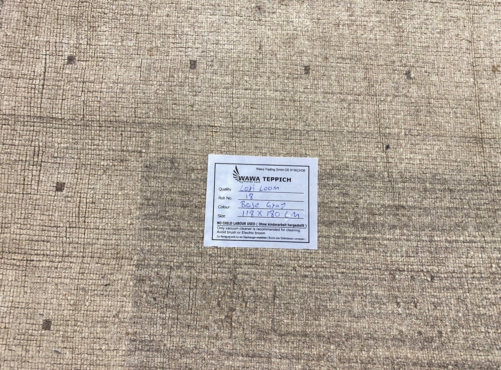 Béžový koberec Gabbeh, 100% vlna, ručně tkaný Lori, Debbich, 118x178 cm