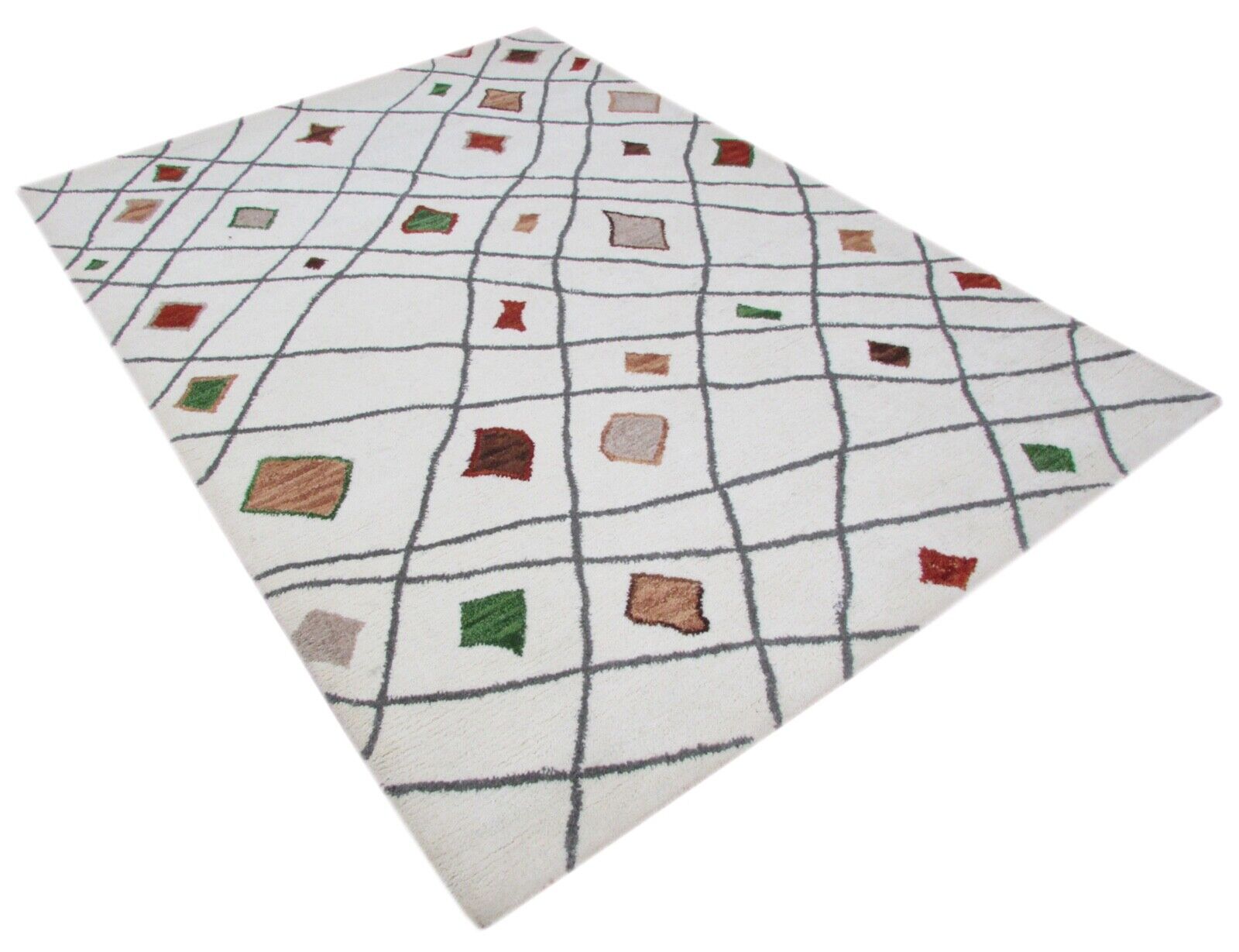 Elfenbeinfa Teppich 100% Wolle béžová 160X230 cm Handarbeit Handgetuftet T862