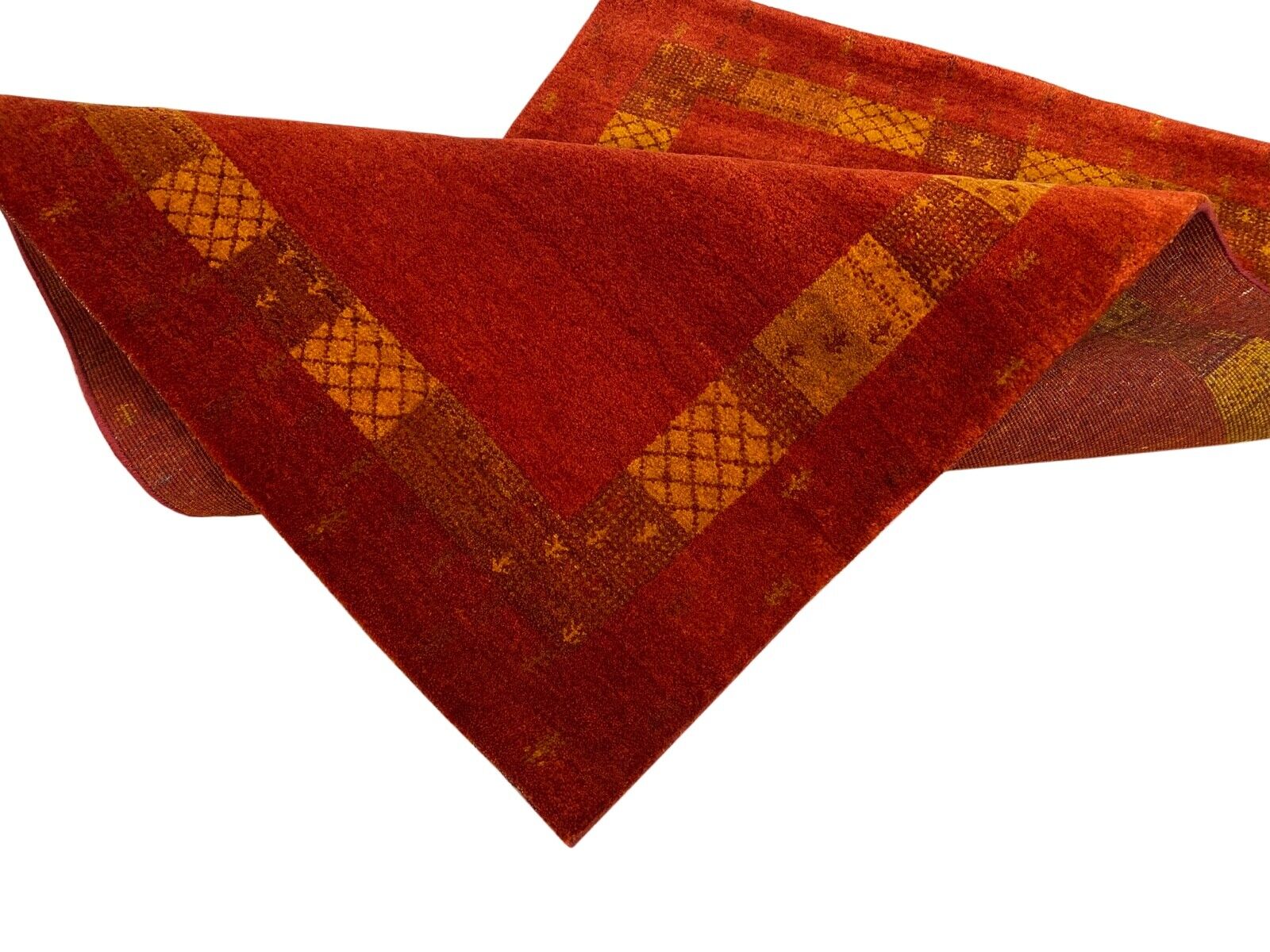 Handgeknüpft Rot Teppich 100X160 cm 100% Wolle Orientteppich Läufer Brücke