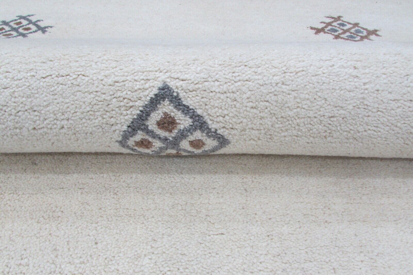 Beige Teppich 100% Wolle 160X230 cm Handarbeit Handgetuftet T833