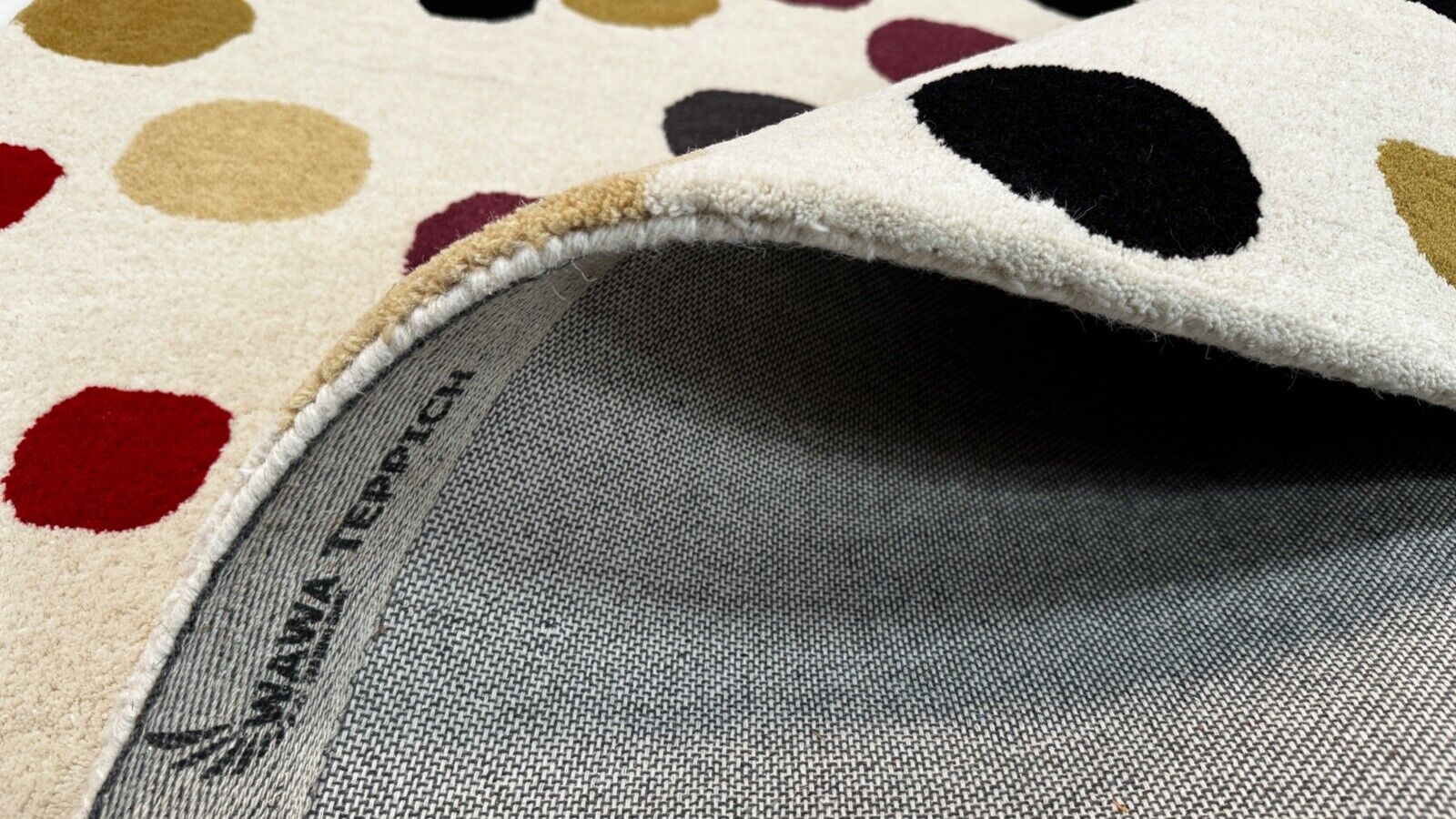 Wohnzimmer Teppich 100% Wolle Beige 200X200 cm Orientteppich Handgewebt CD 2