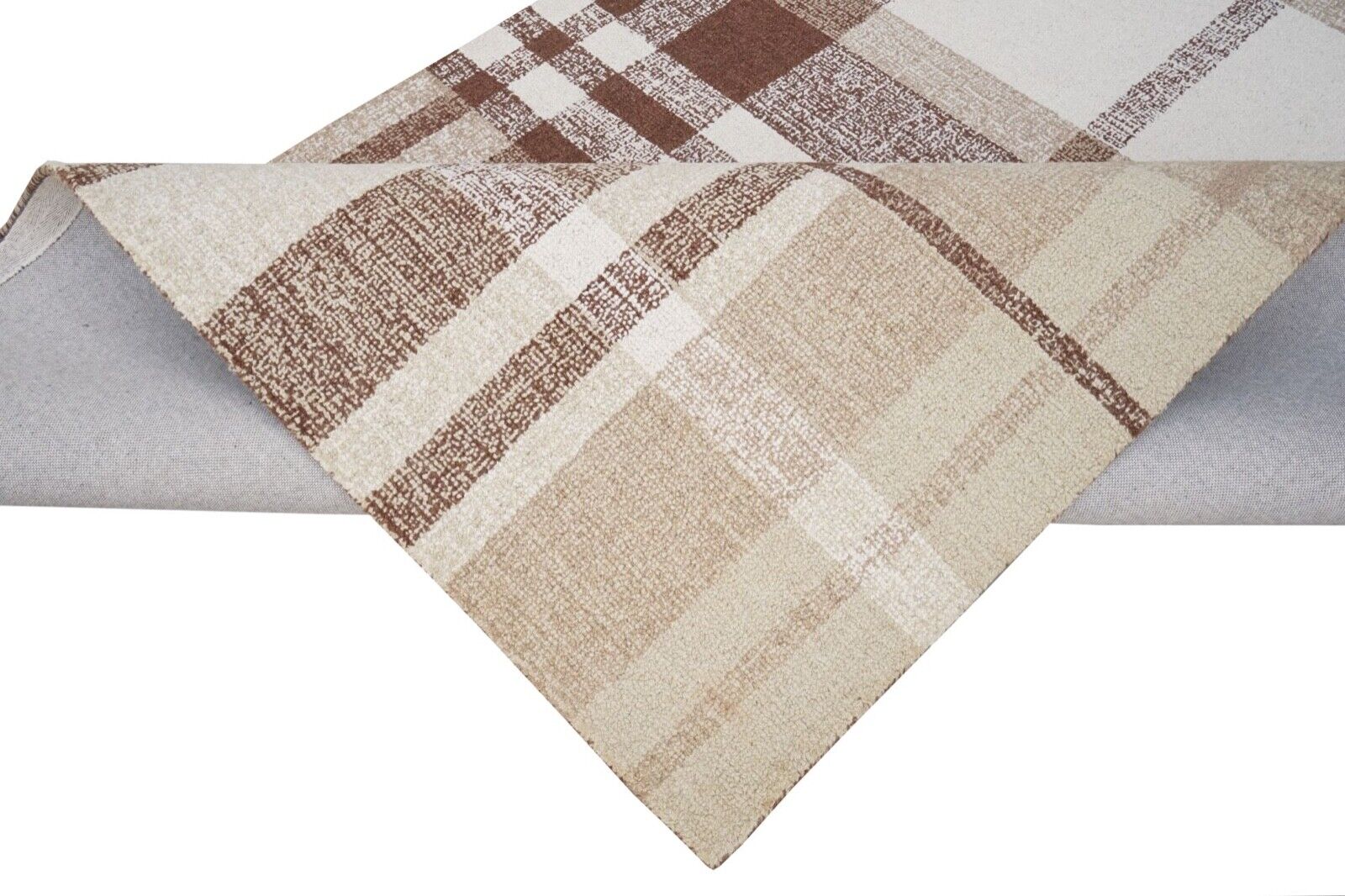 Teppich 100% Wolle Braun Beige 160X230 cm Orientteppich Handgetuftet HT236