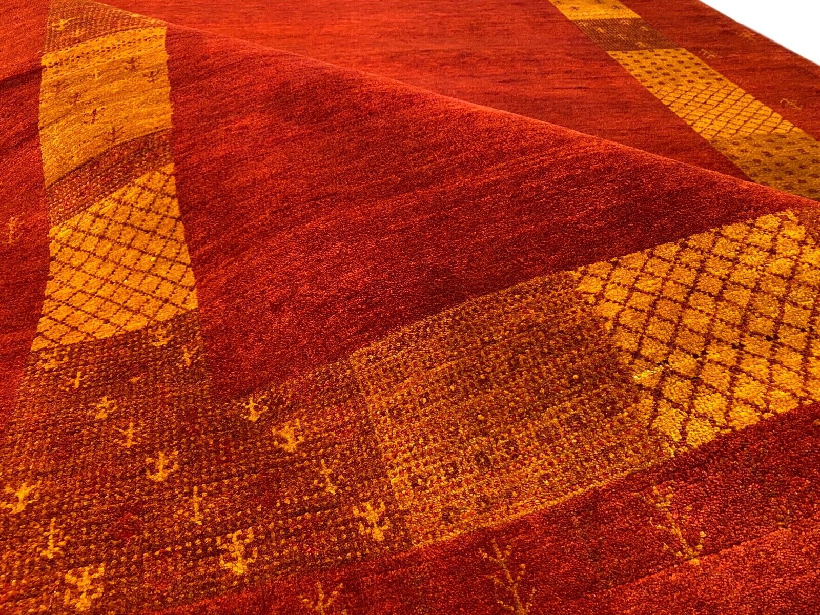 Handgeknüpft Rot Rust Teppich 200X300 cm 100% Wolle Orientteppich 5,2 kg Pro qm