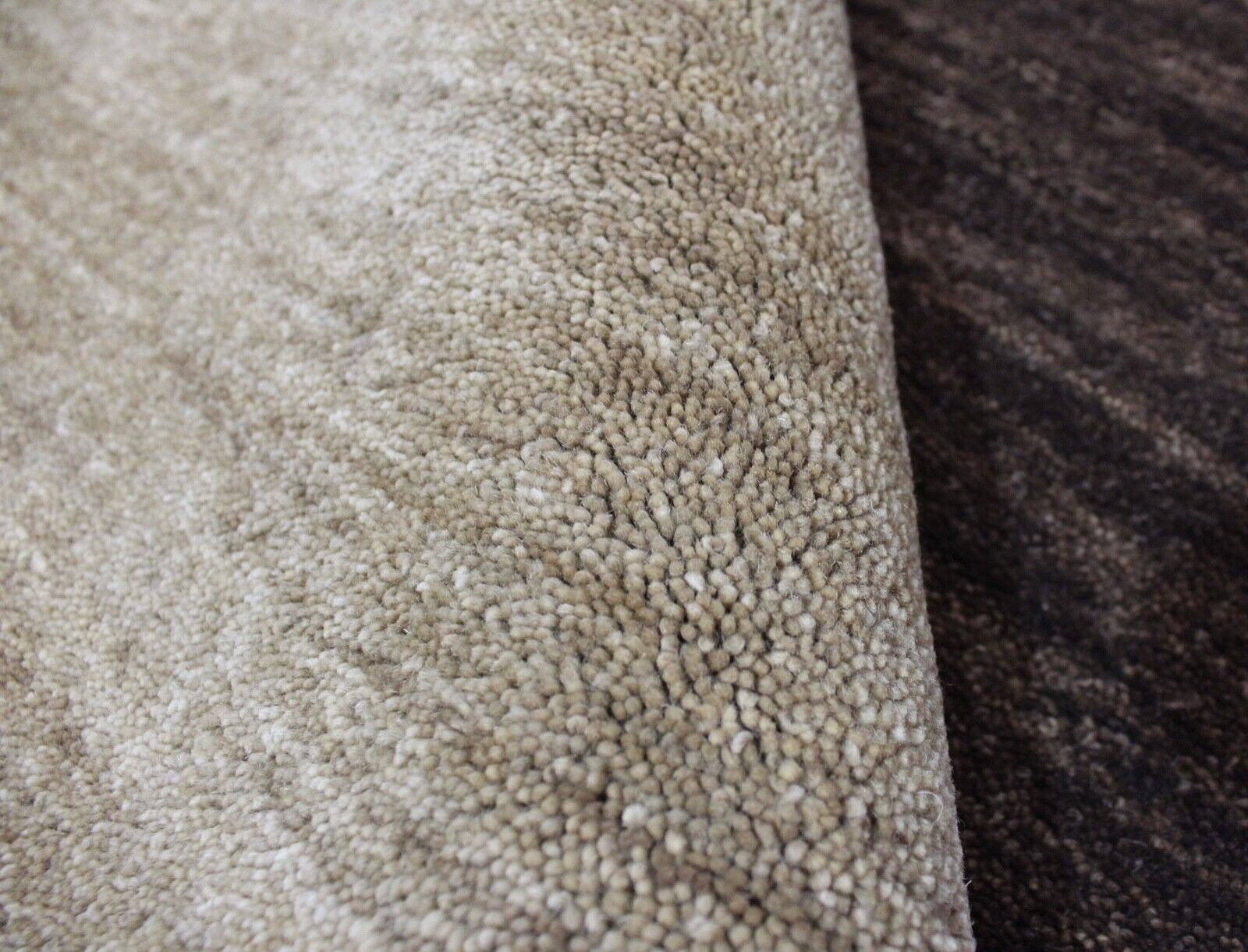 Gabbeh Teppich 100% Wolle 200X250 CM Orientteppich Handgefertigt Lila Beige