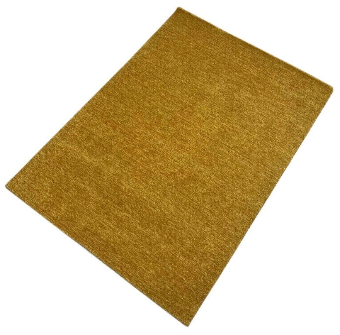 Gabbeh Teppich 140x200 cm Handgewebt 100% Wolle Lori Buff Hell Orange Gelb Wr126