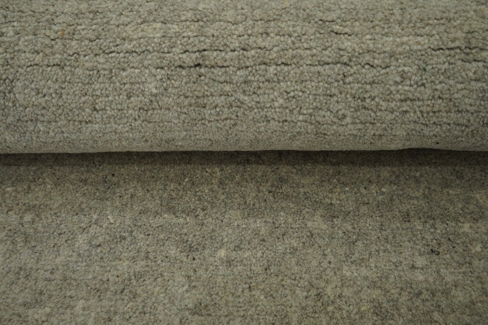 Grau Teppich 100% Wolle Indo Nepal Handgeknüpft 60X90 cm Orienttepich N749