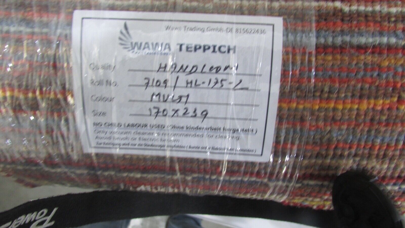 Gabbeh Teppich Orange 100% Wolle Orientteppich Handgefertigt 170X240 CM HL175