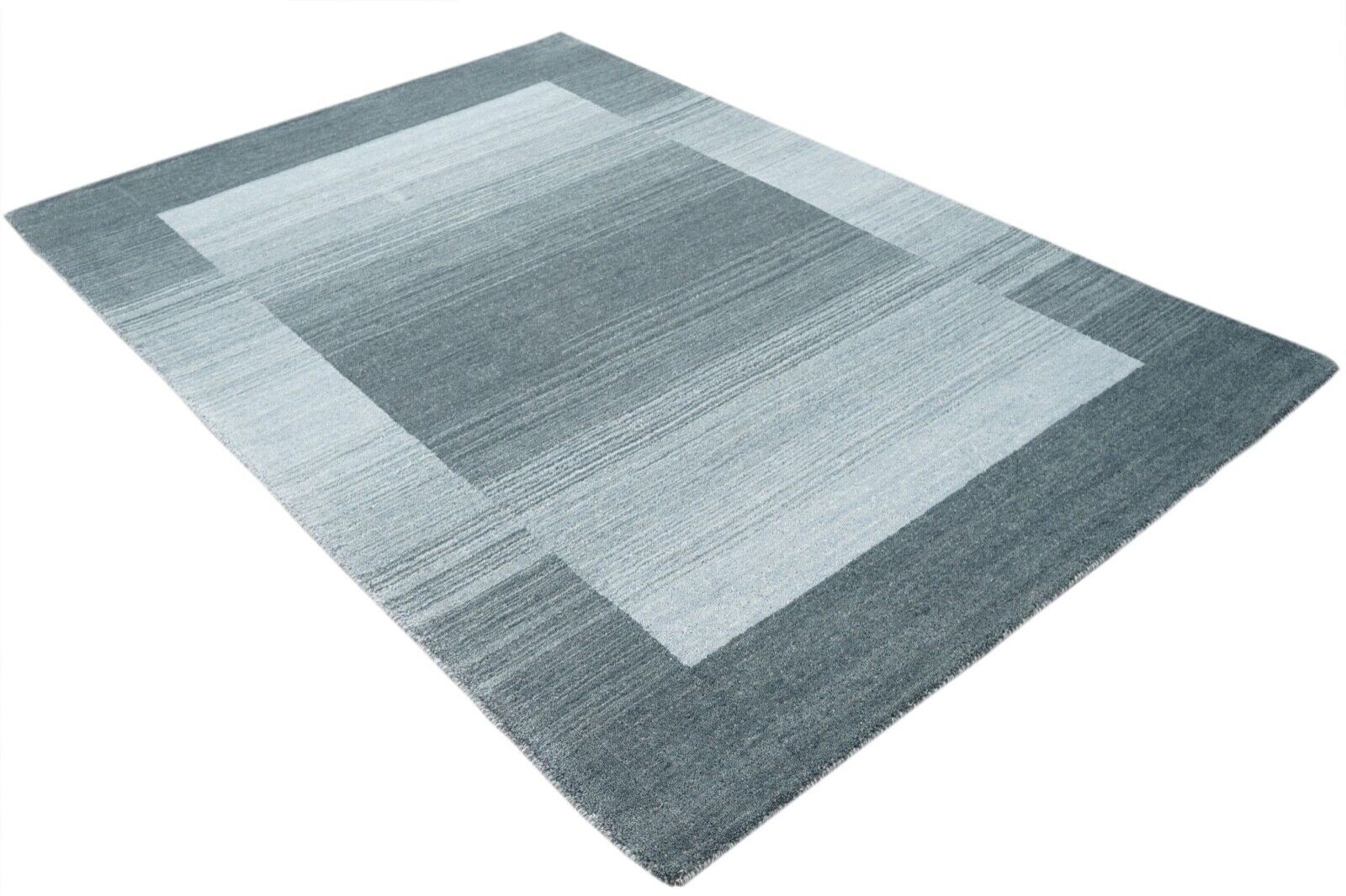 Grau Beige 160X230 cm Teppich 100% Wolle Orientteppich Handgetuftet HT187