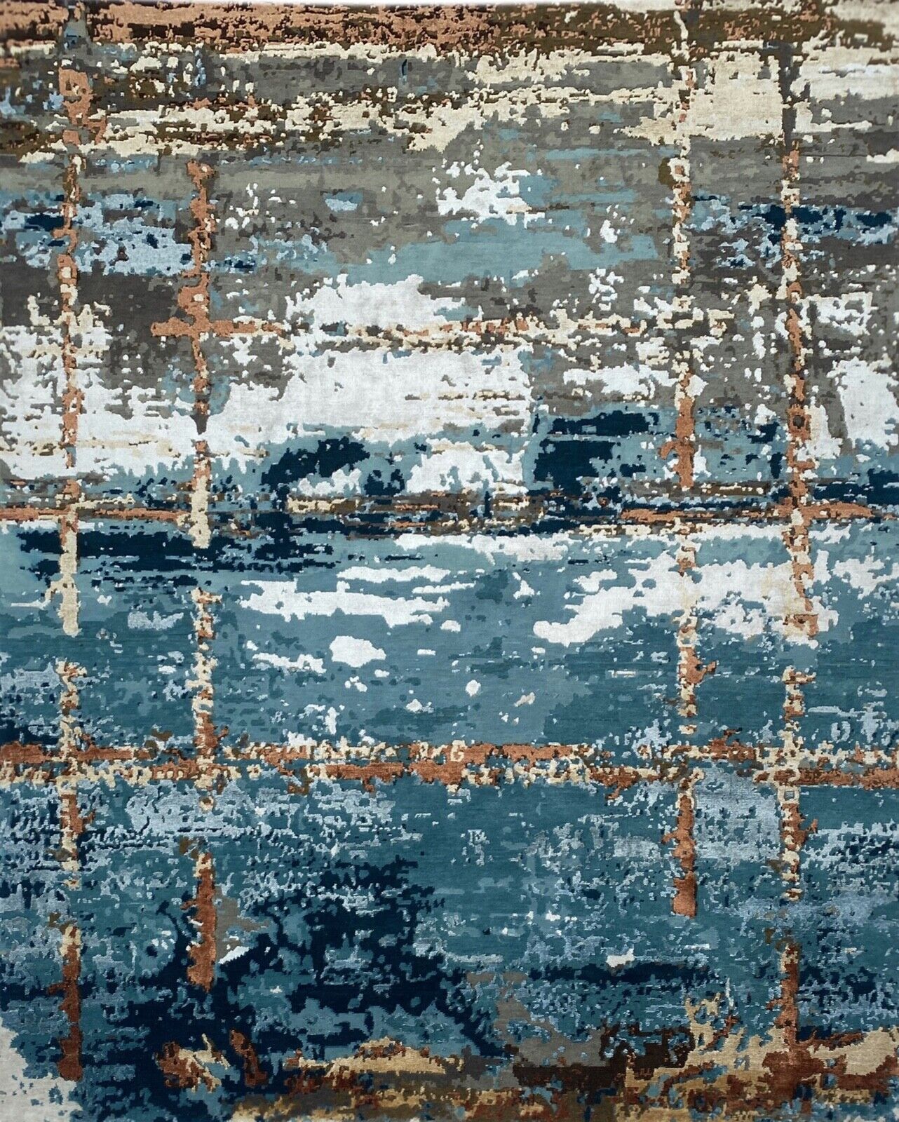 Handgeknüpft Nepal Teppich Einzigartiges Design Bambus seide Wolle 250X300 cm