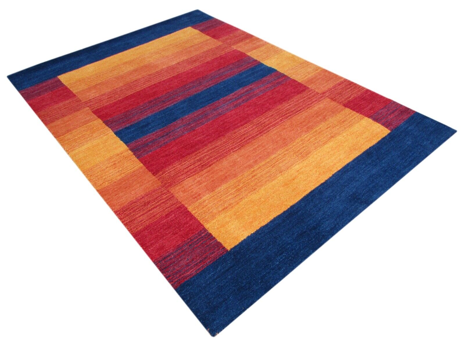 Koberec 100% vlna 160x230 cm zlatý, červený, modrý, orientální koberec, ručně všívaný T815