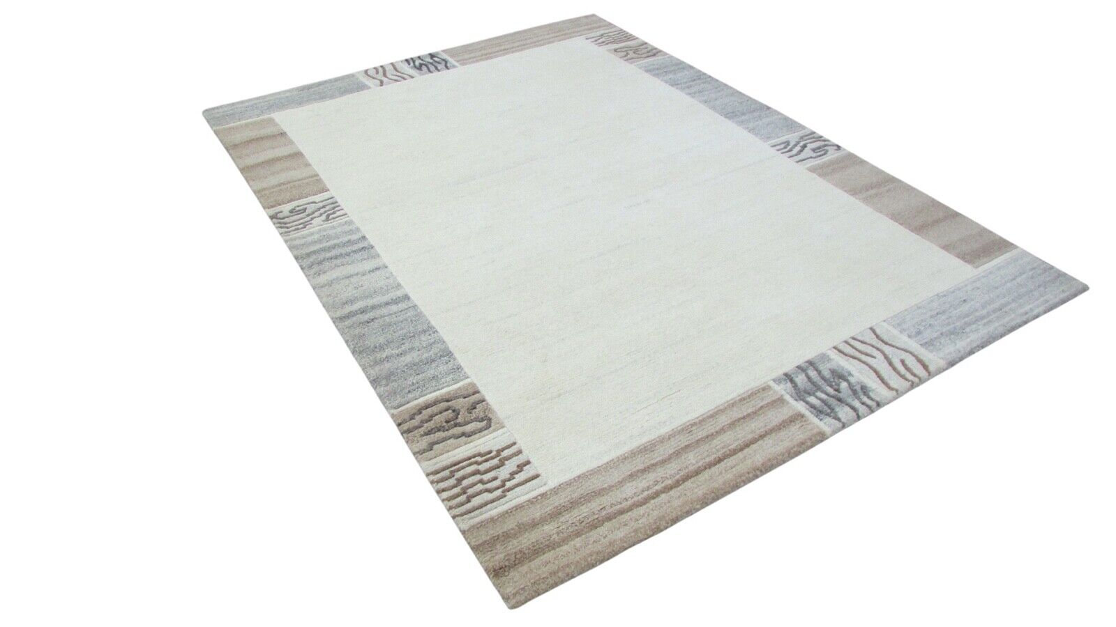 Nepal Teppich Handgeknüpft Beige 100% Wolle Orientteppich Braun 170X235 cm N-146