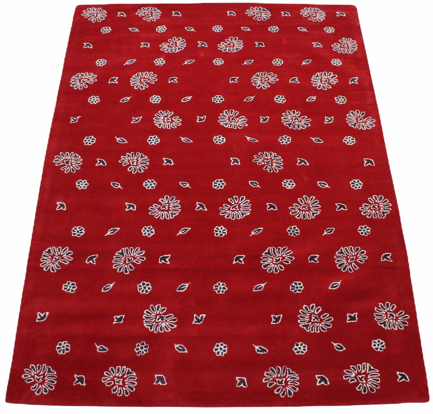 Red carpet 170x240 cm 100% wool handmade designer oriental rug WT2