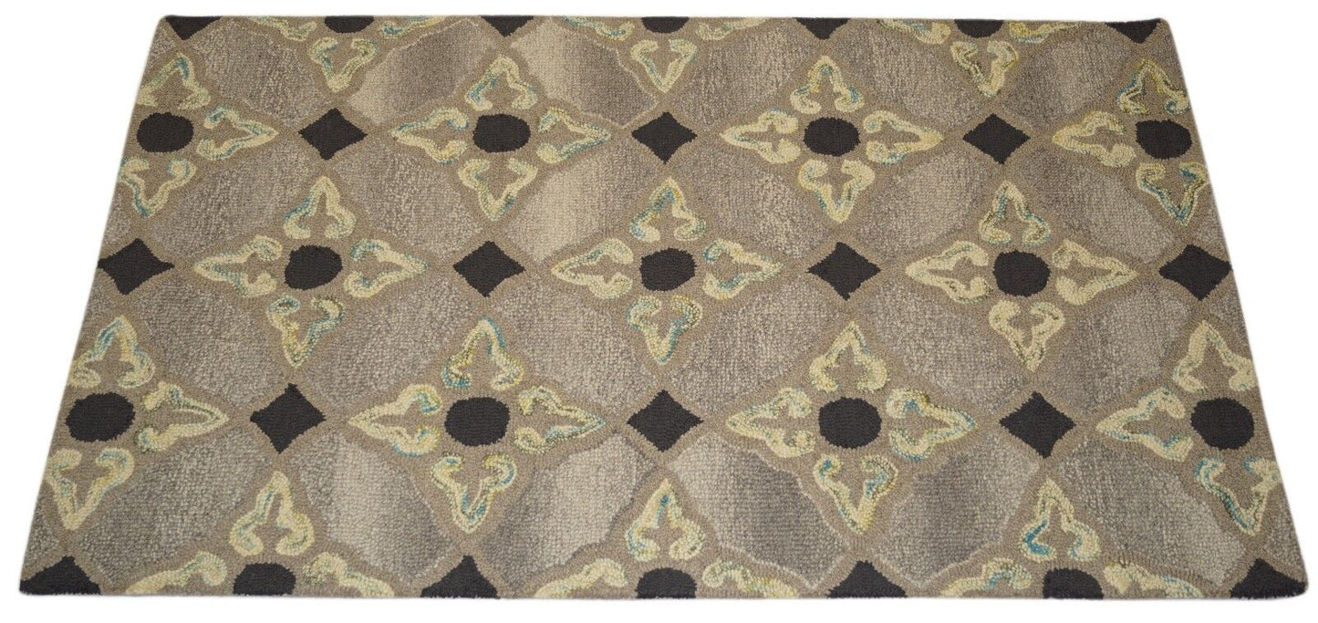 Designer Teppich 150X240 CM Handarbeit ~ 100% Wolle - Handgetuftet Loop