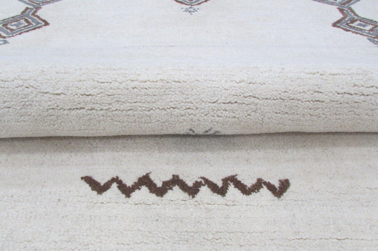 Beige Teppich 100% Wolle 160X230 cm Handarbeit Handgetuftet T846