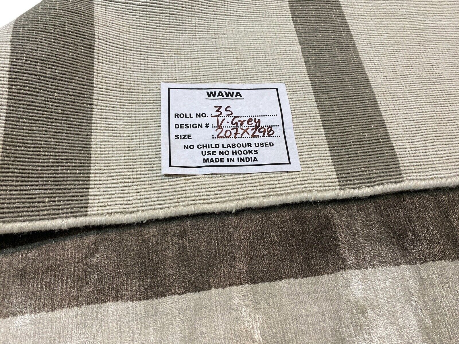Tappeto orientale 200x300 cm beige marrone tappeto tessuto a mano in viscosa fatto a mano