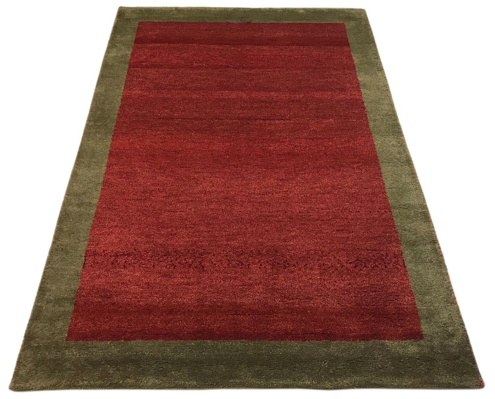 Gabbeh Teppich 120x180 cm Handgeknüpft Braun Rot Orientteppich 100% Wolle R607