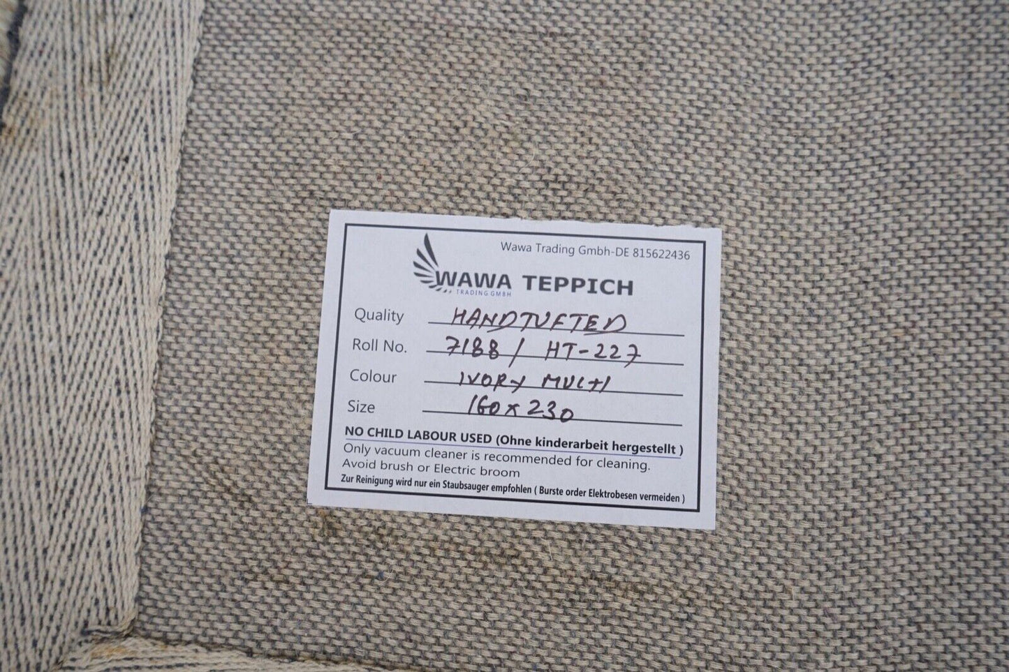 Gabbeh Beige elfenbeinfarbe 160X230 cm Teppich 100% Wolle Handgetuftet HT227