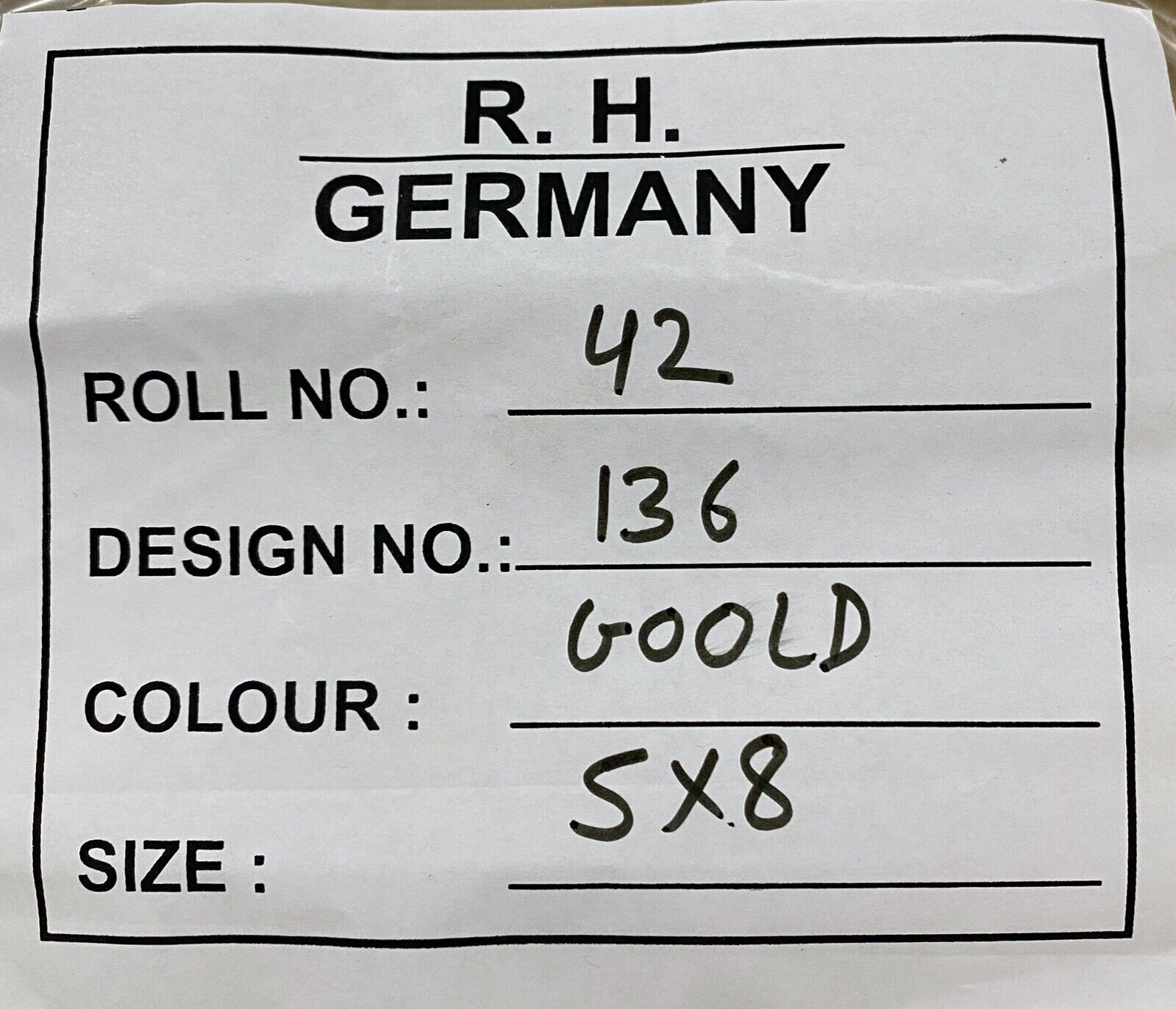 Orientteppich Gold Beige 100% Wolle Handgetuftet Teppich 150X236 CM