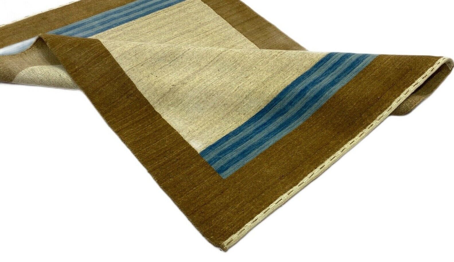 Gabbeh Teppich 100% Wolle Braun Beige loom lori Handgewebt 120x180 cm S5