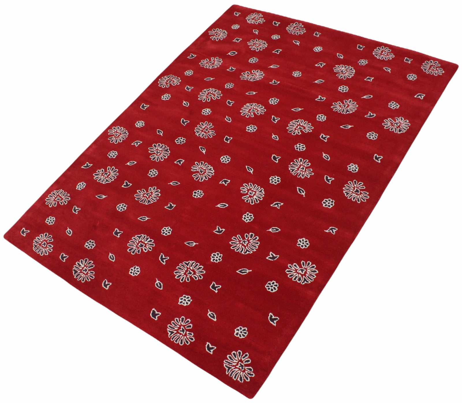 Red carpet 170x240 cm 100% wool handmade designer oriental rug WT2