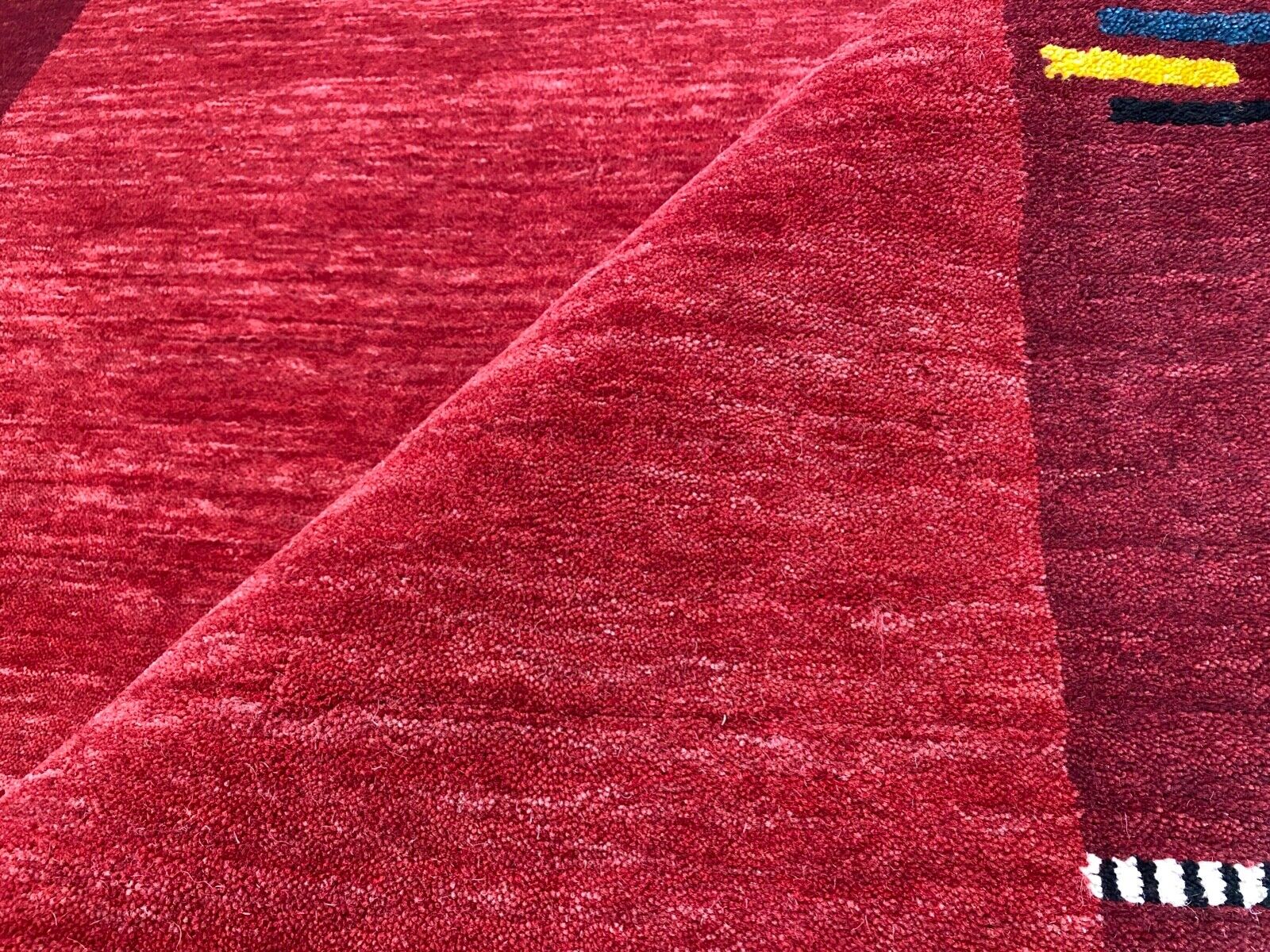 Gabbeh Teppich 100% Wolle 170X240 cm Rot Rosa Handgewebt Orientteppich WR112 S