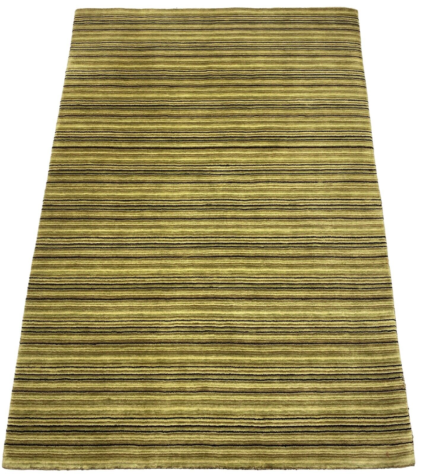 Teppich 100% Wolle Beige Braun Grün Gabbeh lori Handgewebt 142x203 cm S188