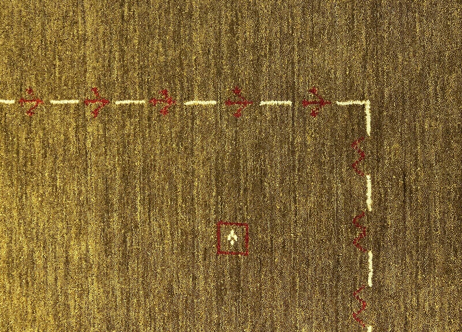 Svetainės rudas Gabbeh kilimas 100 % vilna 175 x 240 cm, rankomis austas rytietiškas, W9