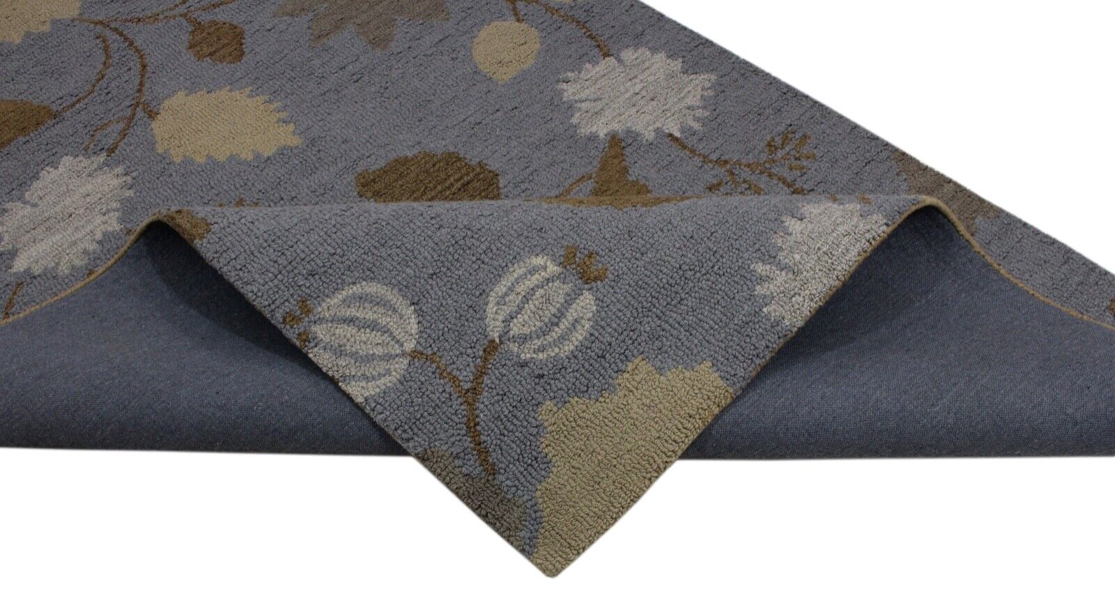 Teppich 100% Wolle Türkis Braun Orientteppich 150X240 cm Handgetuftet MH943