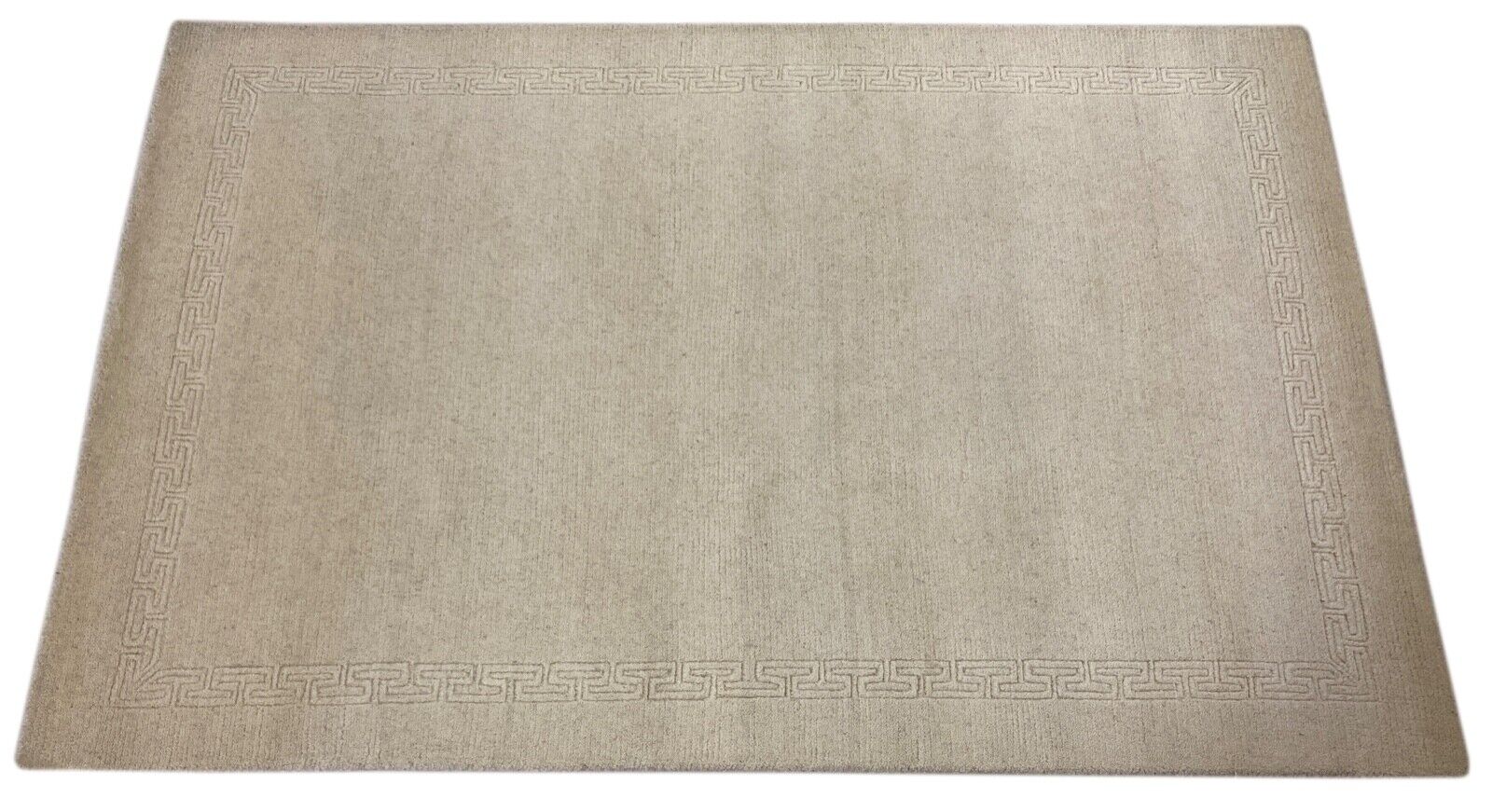 Nepal Teppich Handgeknüpft Beige 100% Wolle Orientteppich 119x182 cm N-140