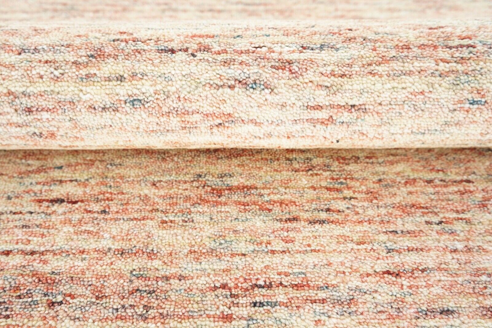 Rot Beige Orange Teppich 120x180 cm Handgewebt 100% Wolle Lori Buff Lr443