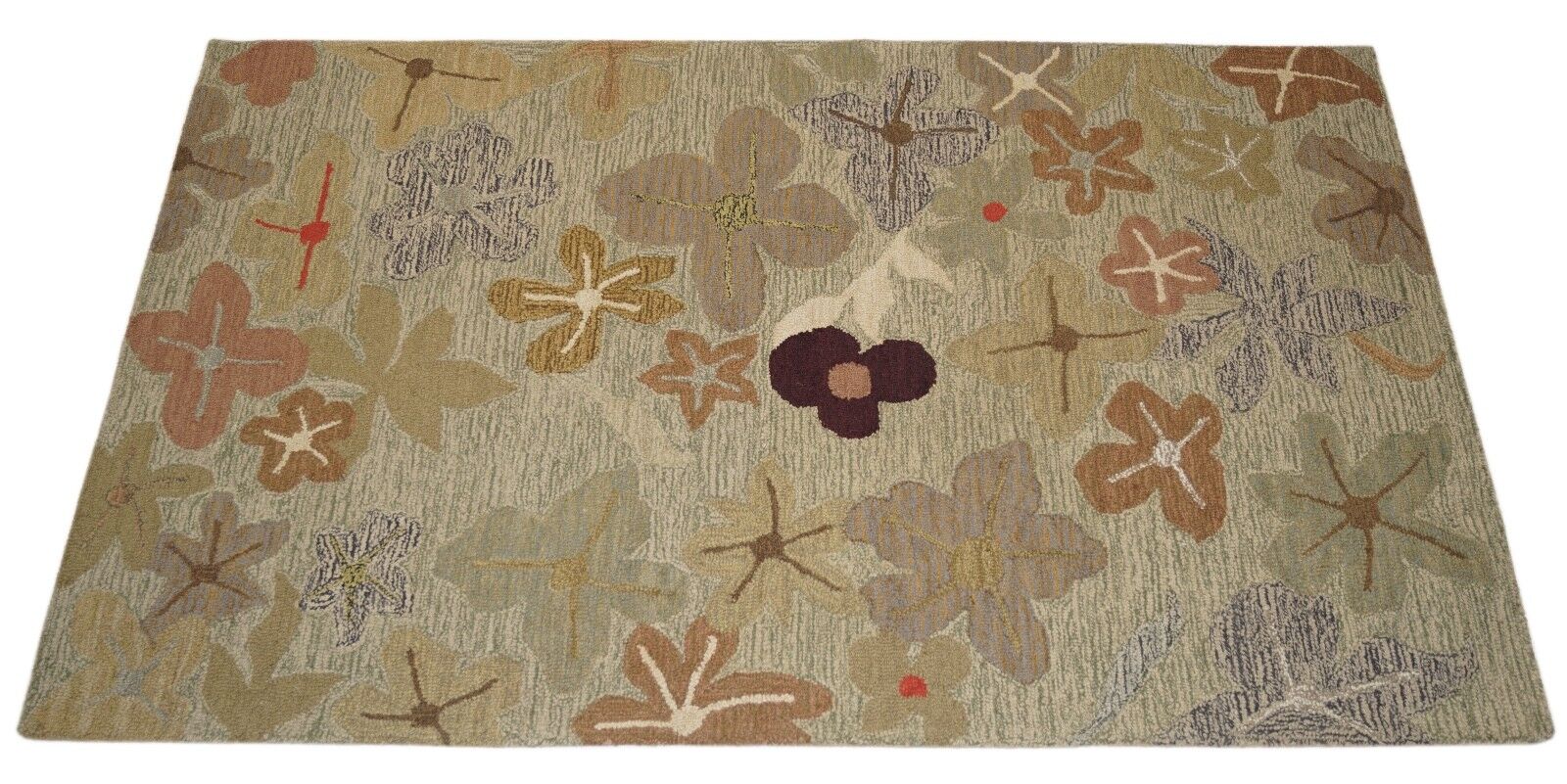 Designer vloerkleed 150x240 cm, handgemaakt ~ 100% wol - handgetuft lussenpatroon