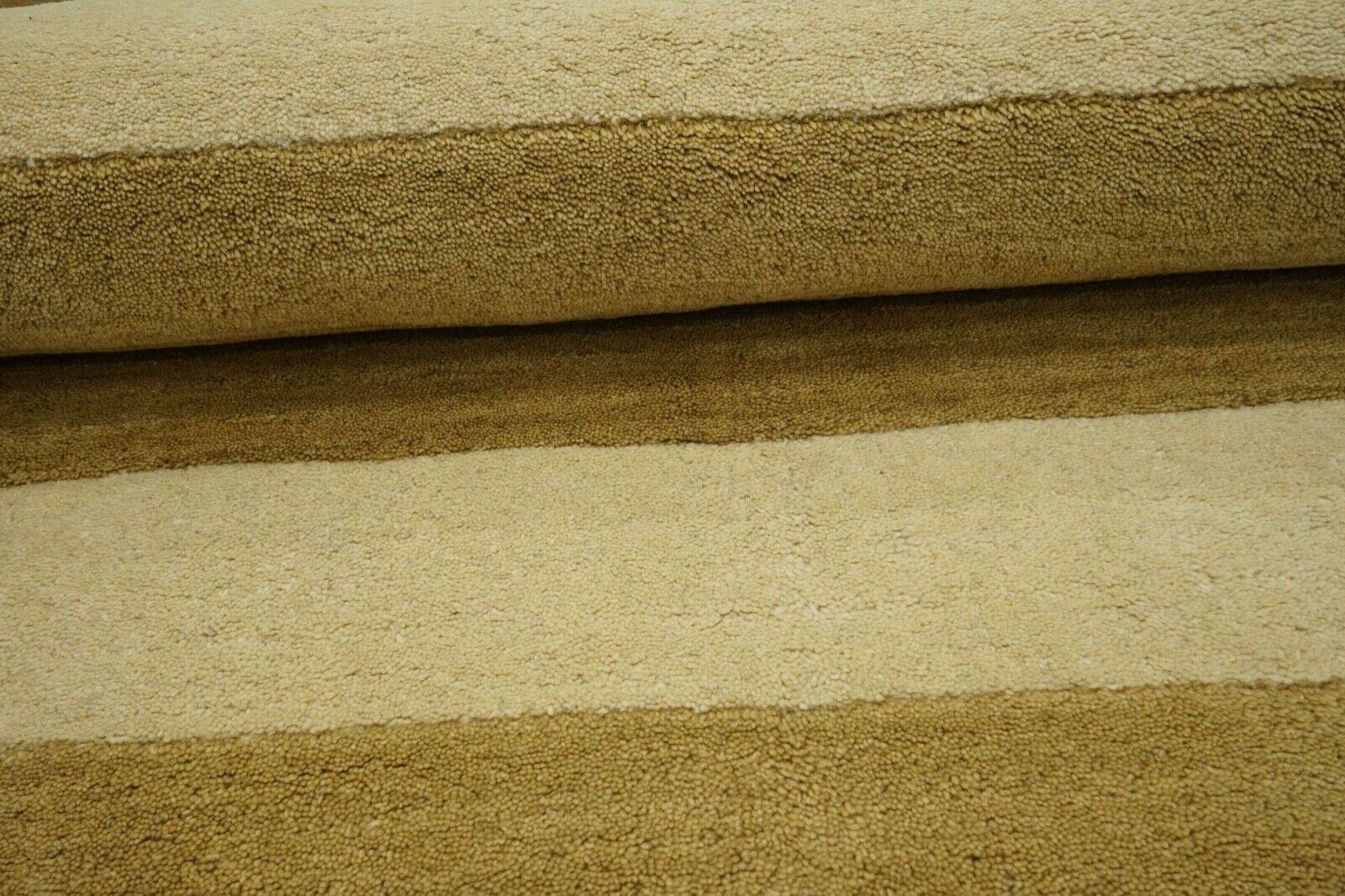 140X200 cm Teppich 100% Wolle Braun Gold Beige Orientteppich Handgetuftet HT584