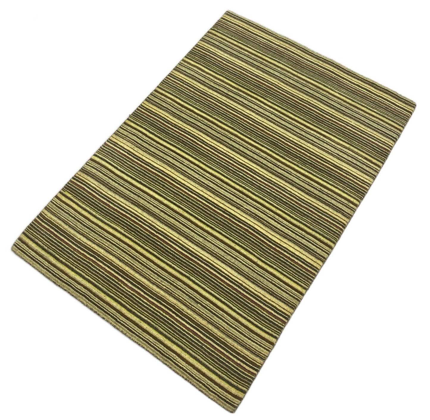Teppich Gabbeh Beige Braun 100% Wolle loom lori Handgewebt 120x180 cm S63