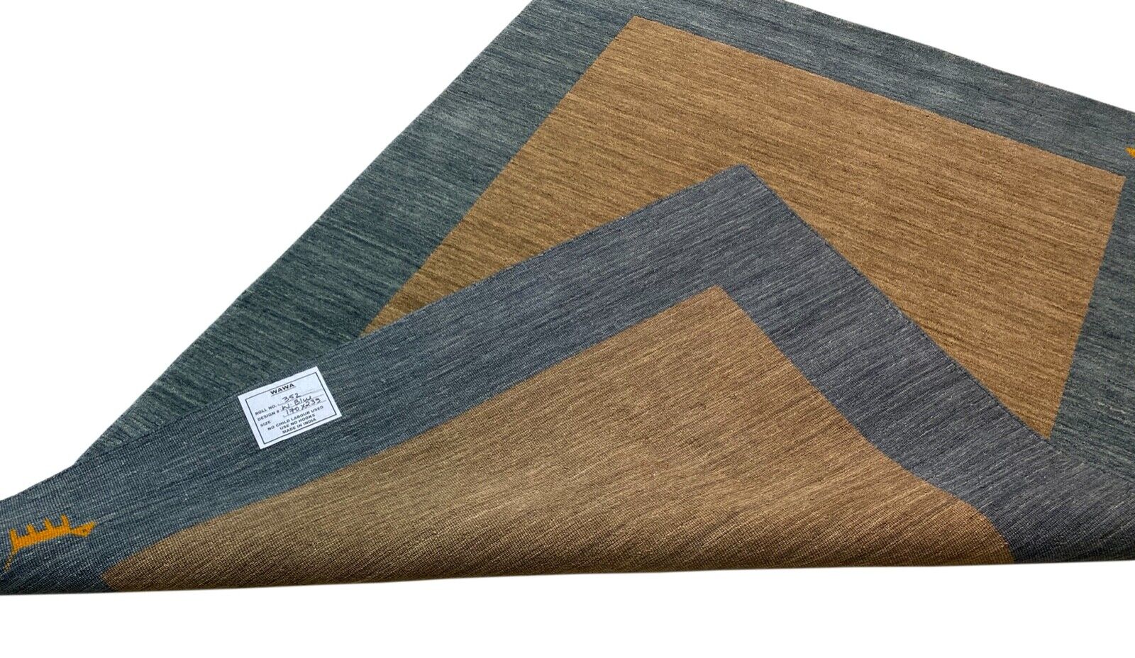 Orientális Gabbeh szövőszék szőnyeg, bézs/világoskék, 100% gyapjú, 170 x 238 cm