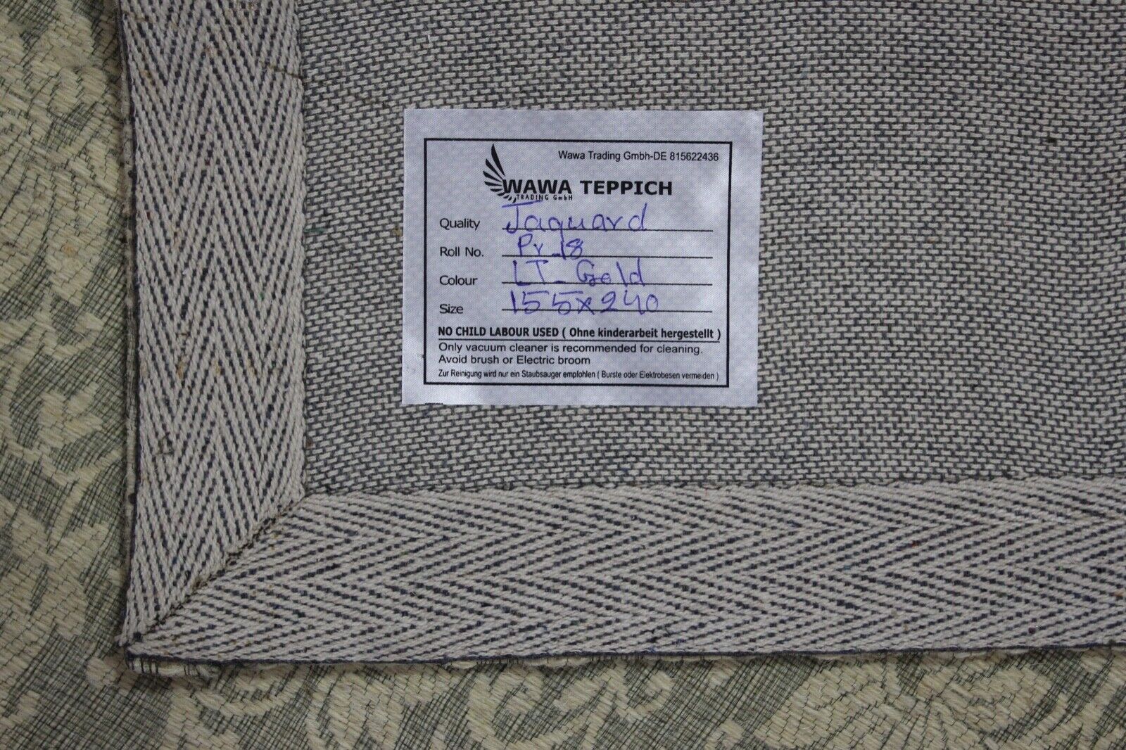 Preproga z ravnim tkanjem, bež, svetlo zlata, viskoza, bombaž, 155x240 cm, žakard, JST18 