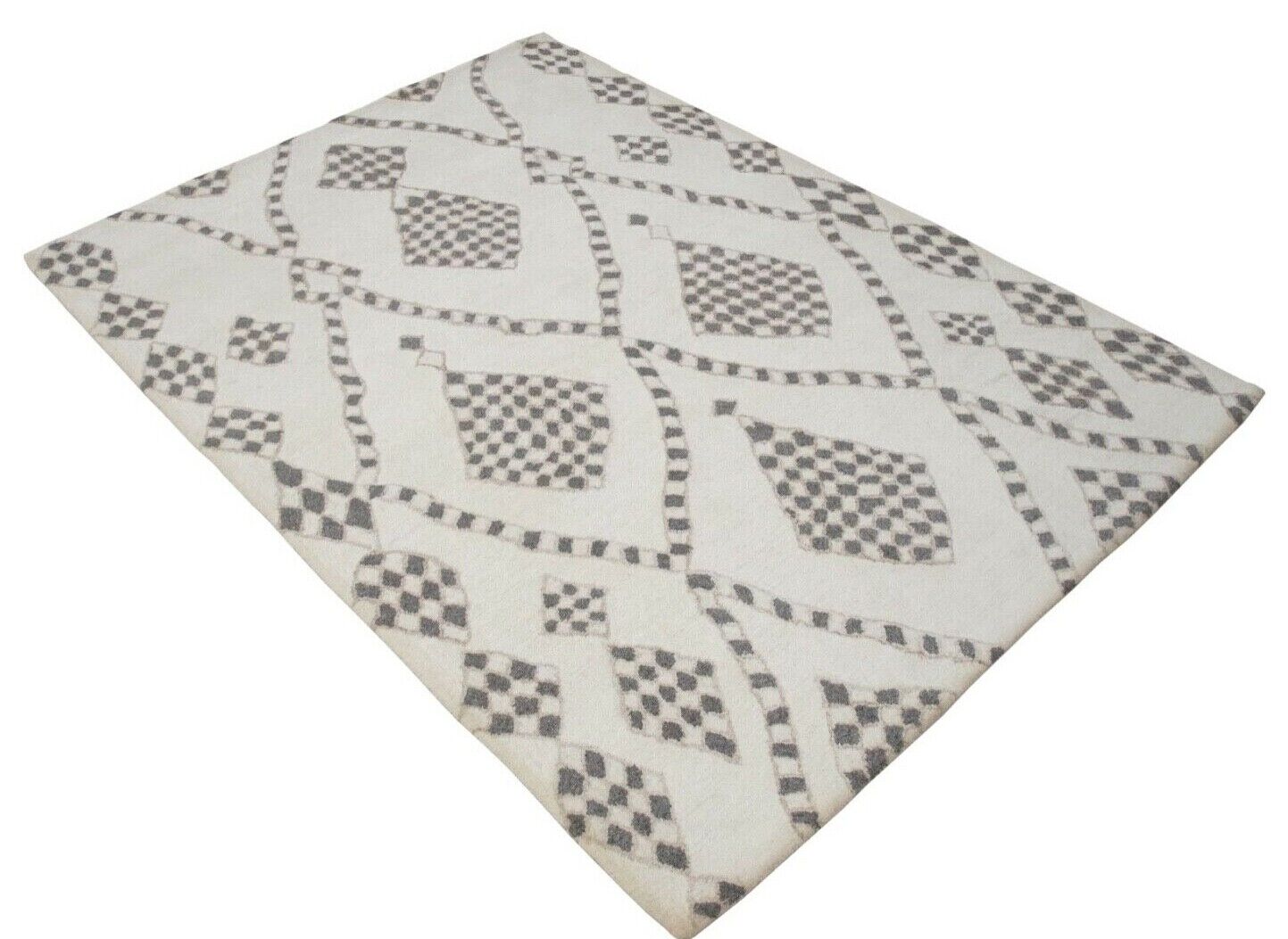 Teppich 100% Wolle Beige Braun 160X230 cm Orientteppich Handgetuftet HT319