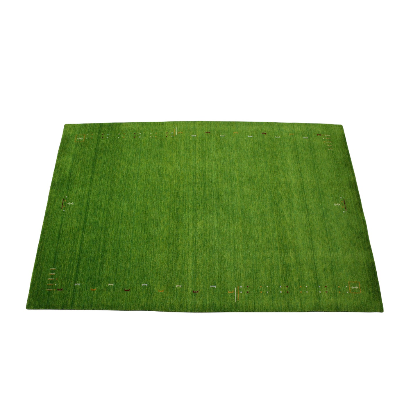 Grün 100% Wolle Gabbeh Teppich Loom Handgefertigt Orientteppich 200x300 cm WR117