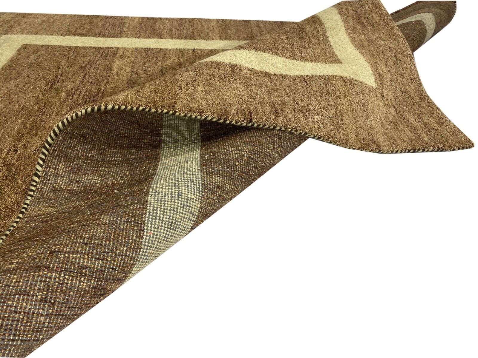 Gabbeh Teppich 100% Wolle Hell Rot Braun Beige Handgeknüpft 169X238 cm WR56