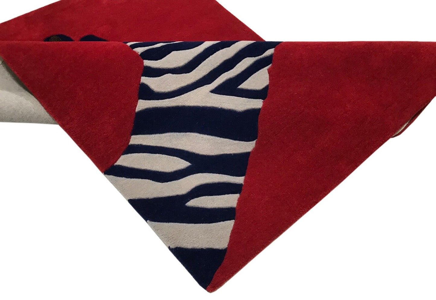 Rot Teppich 120X180 CM Handarbeit 100% Wolle Designer Handgetuftet Zebra Hand