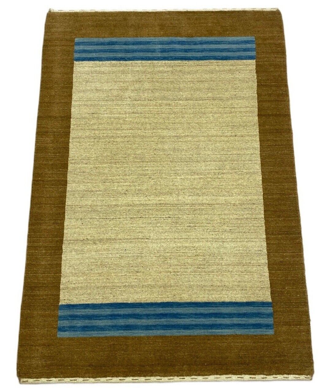 Gabbeh Teppich 100% Wolle Braun Beige loom lori Handgewebt 120x180 cm S5